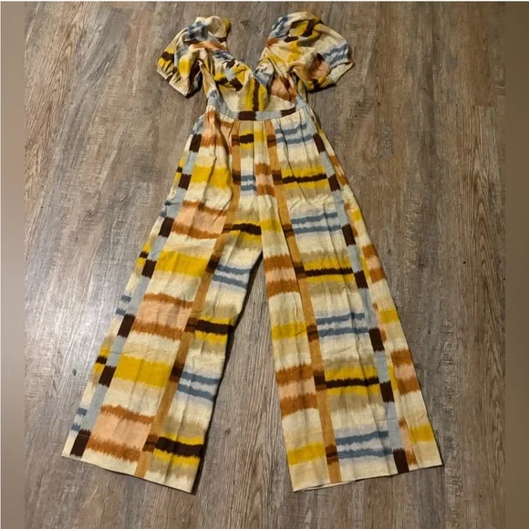 NWT Anthropologie Ranna Gill Tie Back Jumpsuit Size Large - Picture 4 of 16